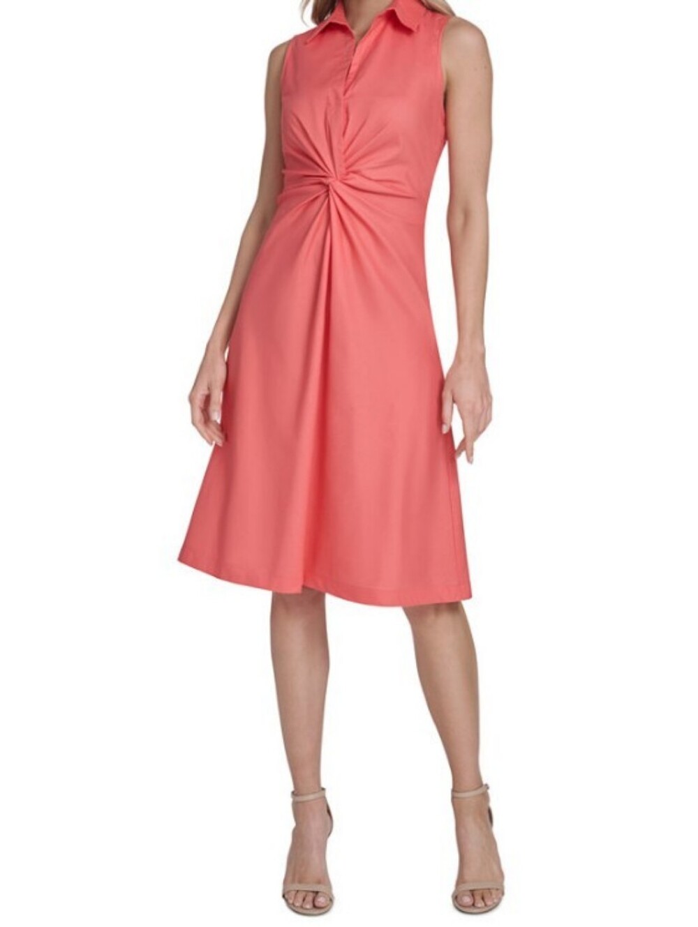 Women's Twist-Front Sleeveless Dress